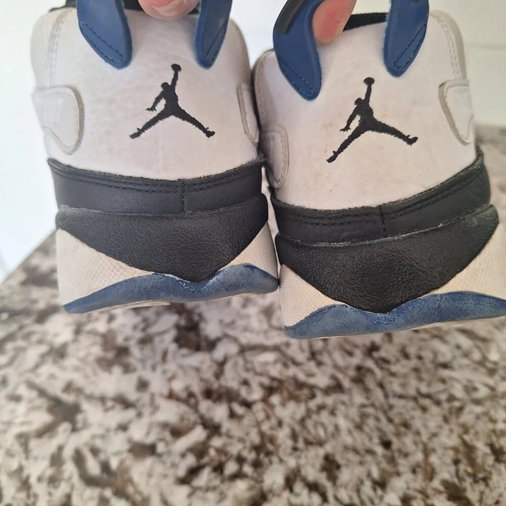 Nike Air Jordan 6 Rings Sneakers Black White ‎ 323432-142  Kid’s Size 3Y